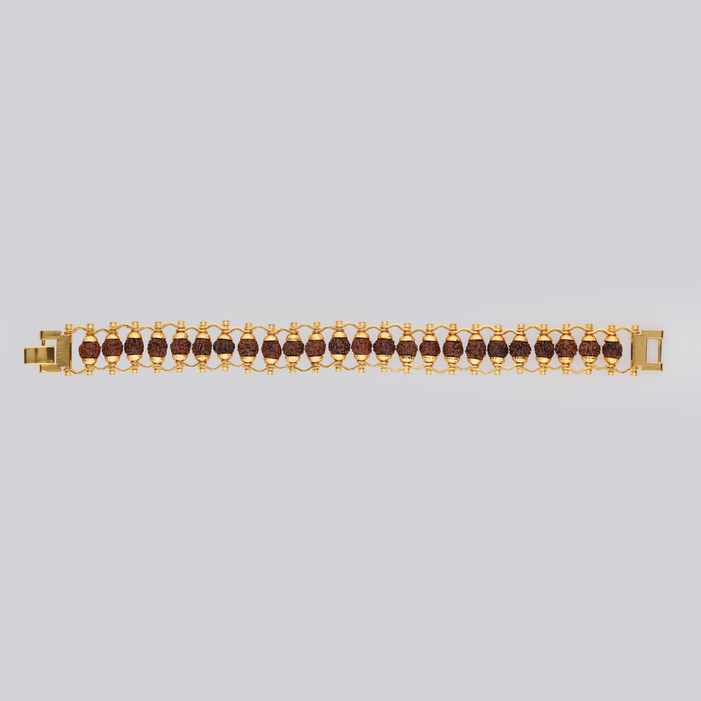 Gold Plated Modern Rudraksha Bracelet