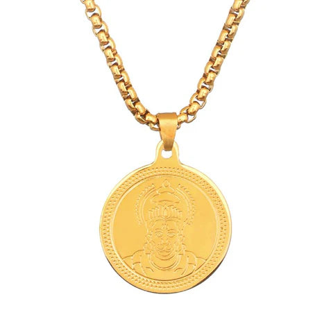 Hanuman Ji Coin Necklace